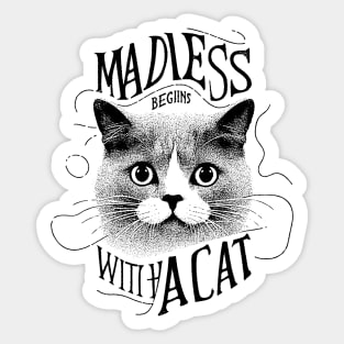 Locura por los gatos Sticker